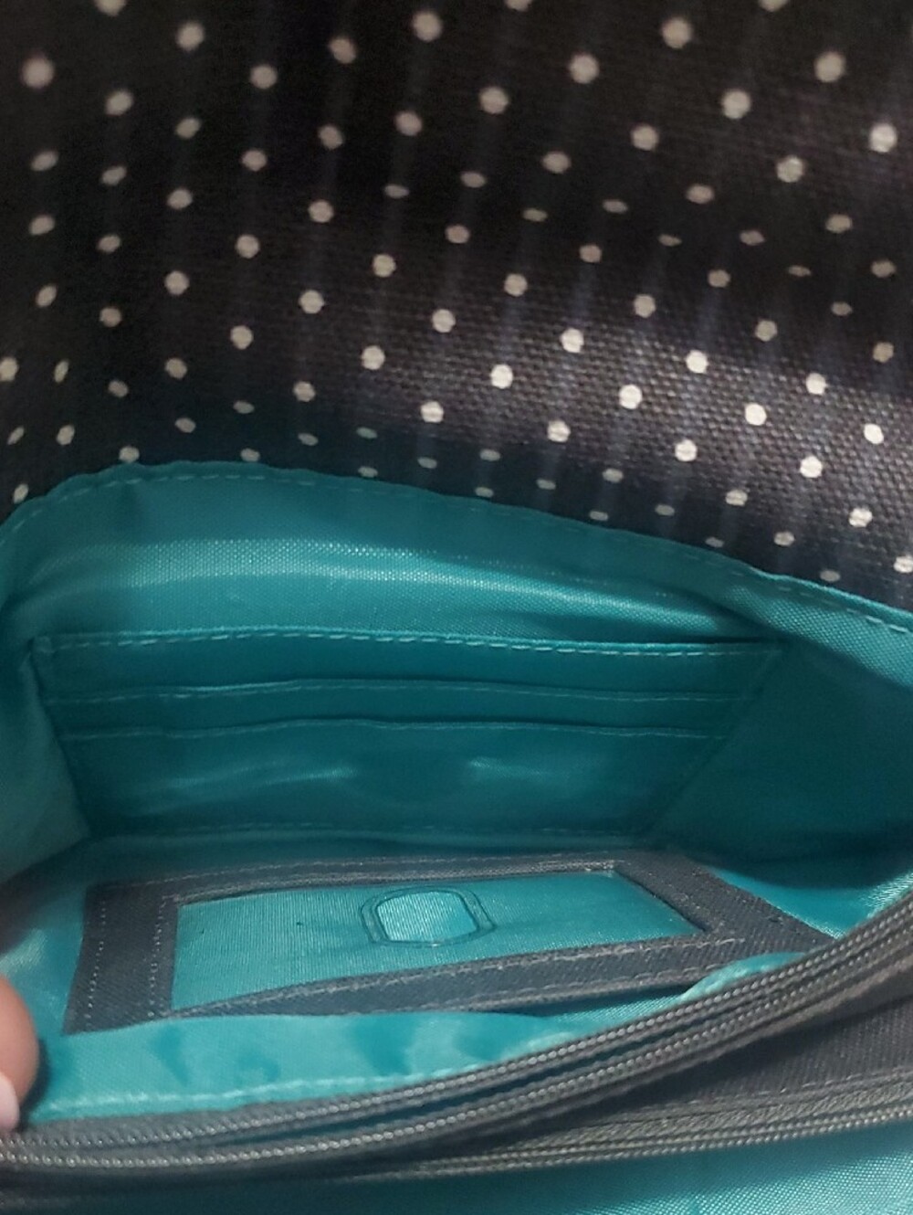 thirty-one Dark Gray Polka Dot Crossbody